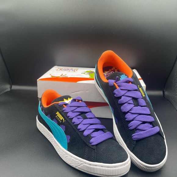 Puma Sneakers in Black with Purple and Blue - Picture 1 of 8